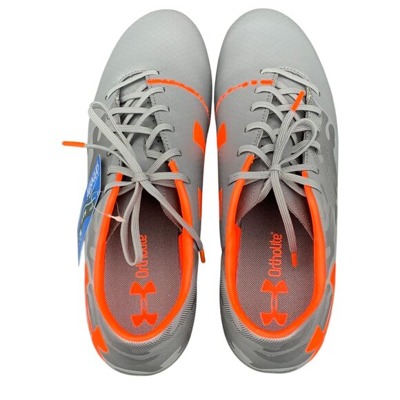 Under Armour Spotlight DL FG Soccer Cleat Shoes Mens Color Grey Orange Size 11 - Picture 7 of 14